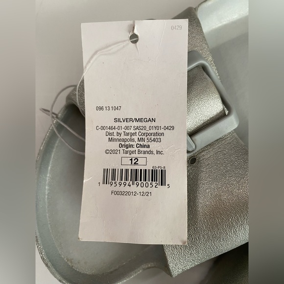 Shade & Shore Women Megan EVA Single Band Slide Sandals Shade & Shore Silver 12 - Picture 8 of 9